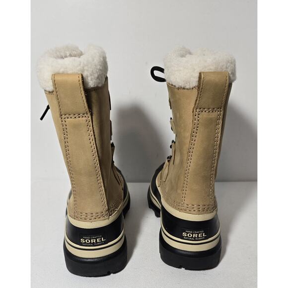 Sorel Caribou Women’s Waterproof Mid-Calf Snow Boots Buff Stone SZ US 7.5 - Picture 6 of 13